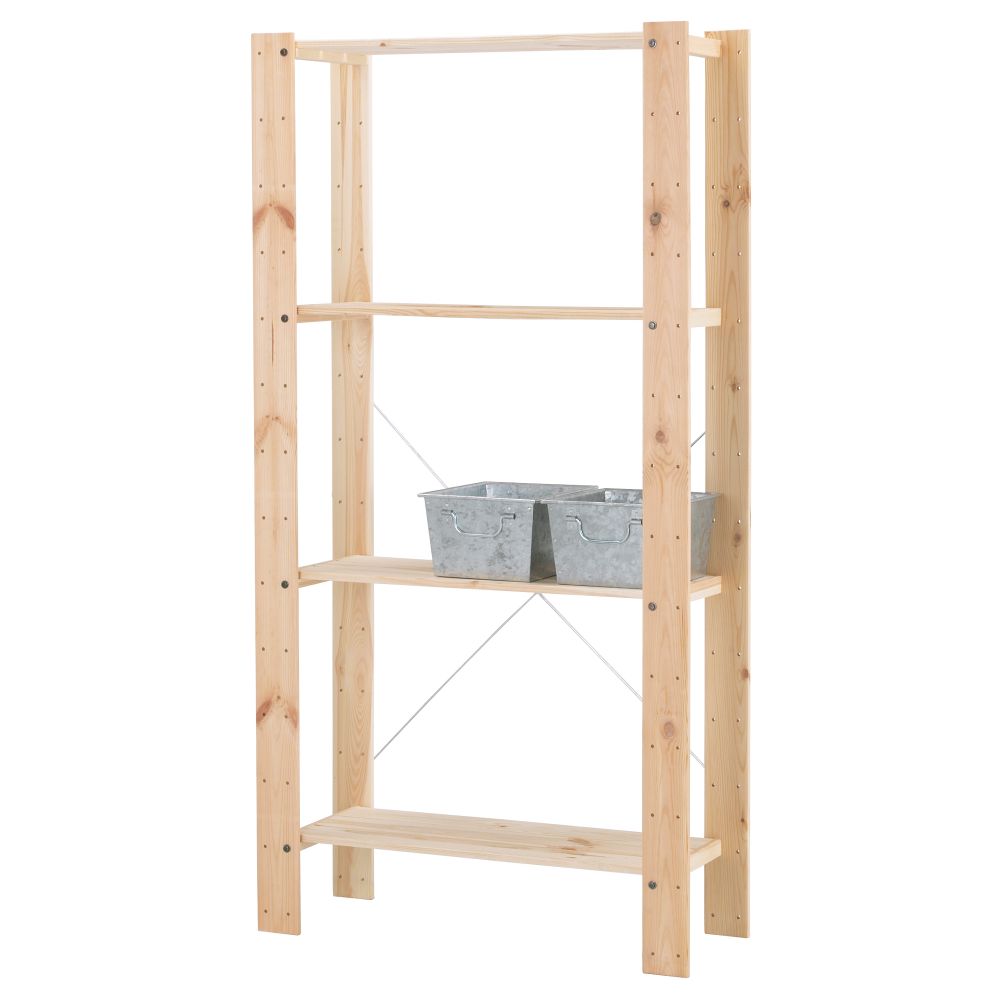 Стеллаж ГОРМ, хвойное дерево - схема-чертеж с размерами