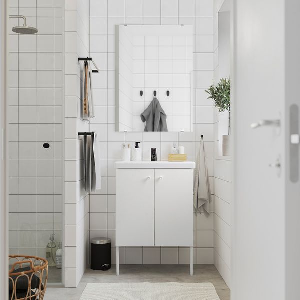 IKEA в интерьере ванной - схема-чертеж с размерами