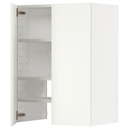 METOD Навесной шкаф д/вытяжки/полка/дверь - белый/Havstorp бежевый 60x80 см