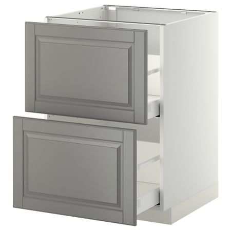 Напольный шкаф 2 форнтальных, 2 высоких ящик, 60x60 cm IKEA METOD МЕТОД, MAXIMERA МАКСИМЕРА 799.140.09