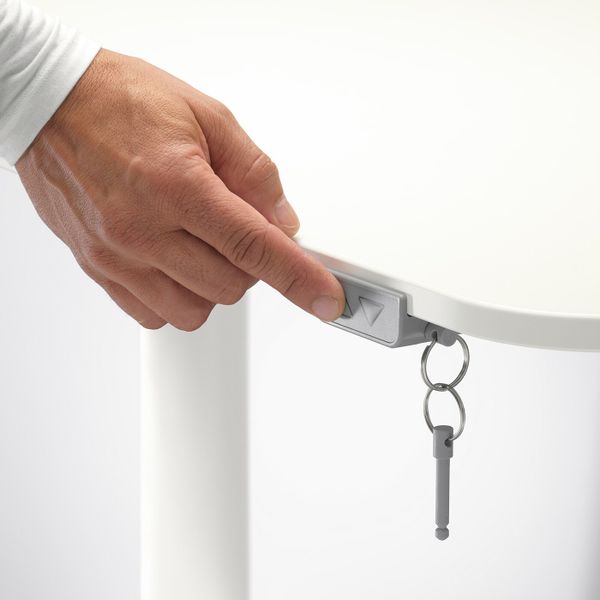 Угловой письменный стол лев/трансф, белый 160x110 см IKEA BEKANT БЕКАНТ 392.786.62 - фото 4