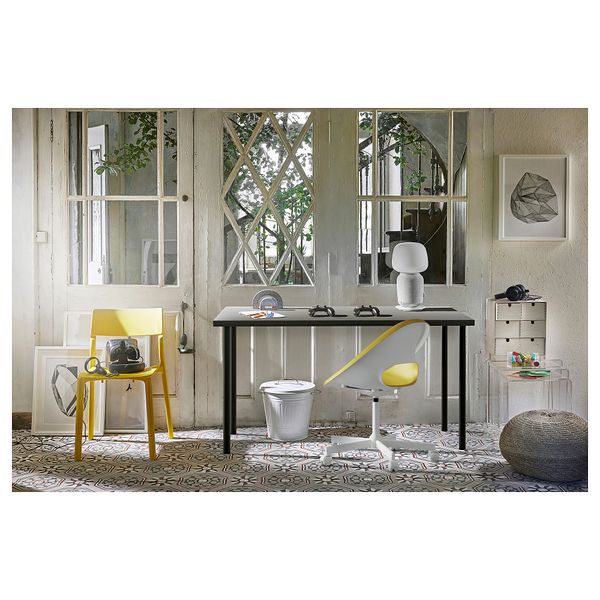 Письменный стол, 140x60 см, темно-серый-черный IKEA LAGKAPTEN ЛАГКАПТЕН, ADILS АДИЛЬС 694.170.63 - фото 6