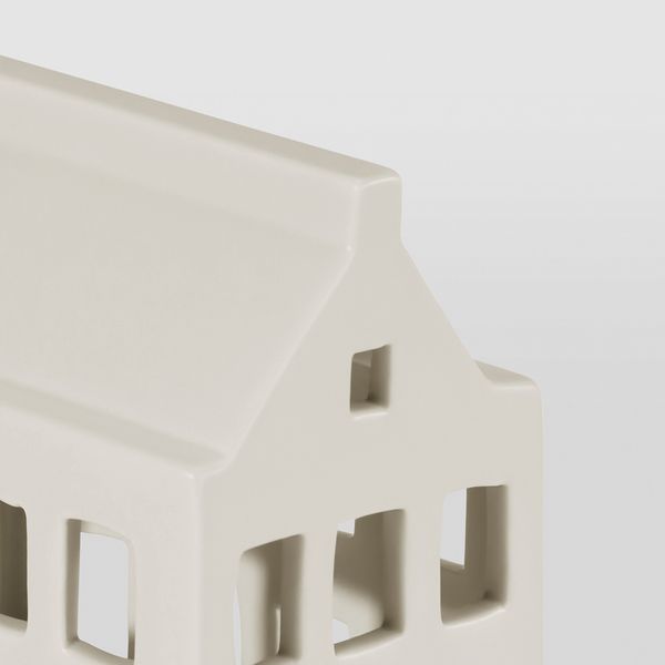 Светодиодное настольное украшение, с батарейным питанием домик, керамика белый, 16 см IKEA STRÅLA СТРОЛА 505.824.73 - фото 3