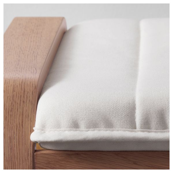 Табурет для ног ПОЭНГ, дубовый шпон, Ранста неокрашенный - схема-чертеж с размерами