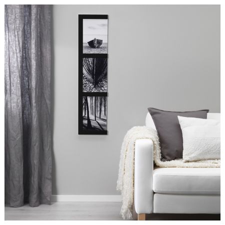 Рама для 3 картин НЭСВИКЕН, черный (101x24.5 см)