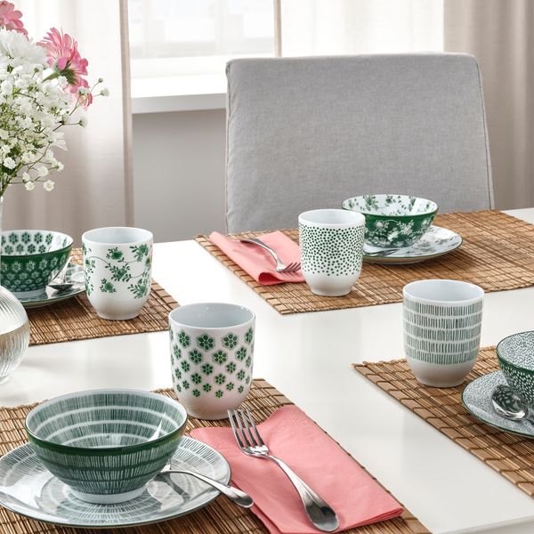 Кружка, 22 сл, с рисунком, зеленый IKEA ENTUSIASM ЭНТУЗИАЗМ 805.114.55 - фото 4