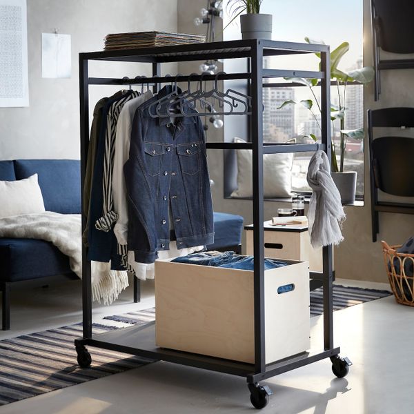 Модуль на колесах, черный 100x140 см IKEA RÅVAROR РОВАРОР 804.545.63 - фото 3