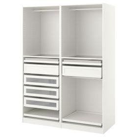 PAX Гардероб, комбинация - белый 150x58x201 см
