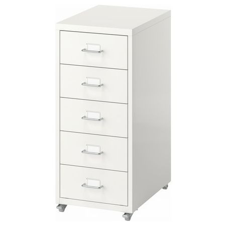 HELMER Тумба с ящиками на колесах - белый 28x65 см