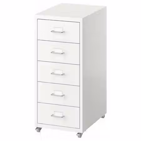 HELMER Тумба с ящиками на колесах - белый 28x65 см