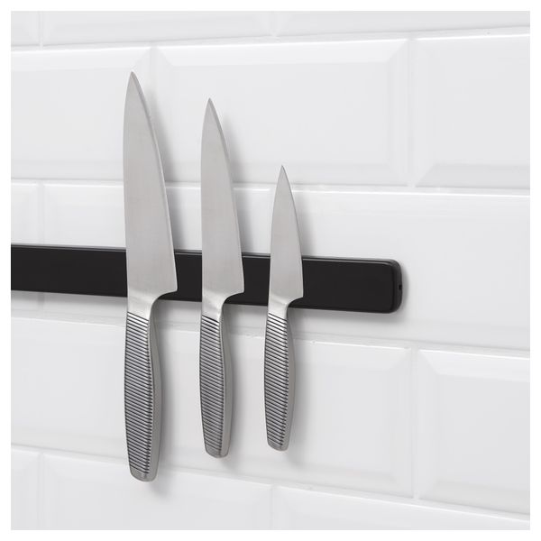 Магнитная планка ФИНТОРП, черный (38x4 см) - схема-чертеж с размерами