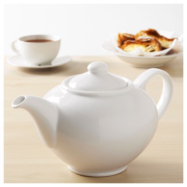 Чайник заварочный ГУТЕРА, белый (0.5 л) - схема-чертеж с размерами