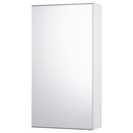 Зеркальный шкаф с 1 дверцей, белый 40x15x75 см IKEA FISKÅN ФИСКОН 604.976.29