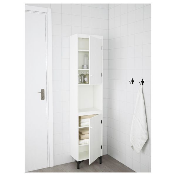 Шкаф высокий,2дверный, белый 40x25x184 см IKEA SILVERÅN СИЛВЕРОН 692.273.22 - фото 2