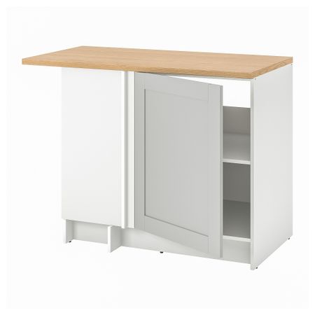 Напольный шкаф угловой, серый, 100x91 см IKEA KNOXHULT КНОКСХУЛЬТ 204.861.28