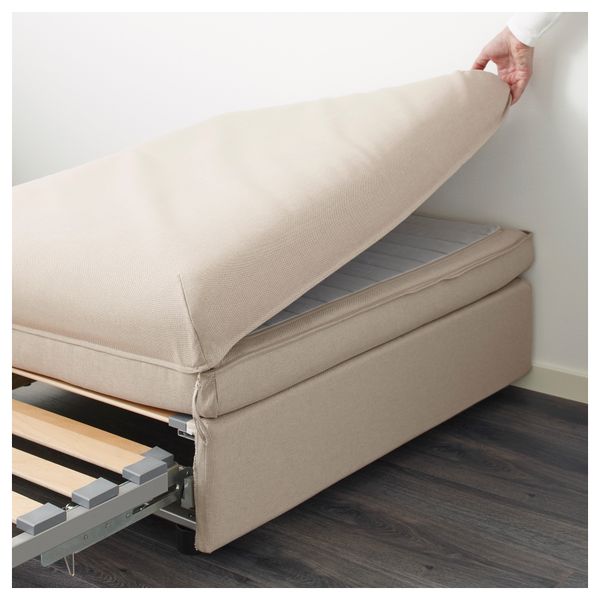 Секция дивана-кровати ВАЛЛЕНТУНА, Оррста бежевый - схема-чертеж с размерами