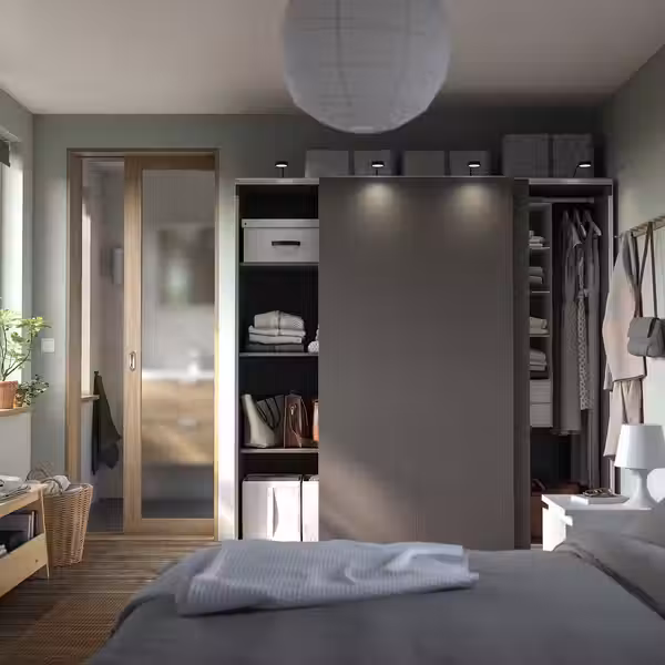 PAX / HASVIK Гардероб - темно-серый/темно-серый 200x66x201 см - фото 3