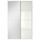 Пара раздвижных дверей АУЛИ / ФЭРВИК, зеркальное стекло, белое стекло