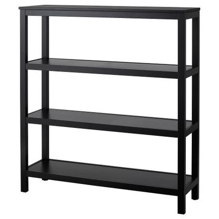 Стеллаж ХЕМНЭС, черно-коричневый (120x130 см)