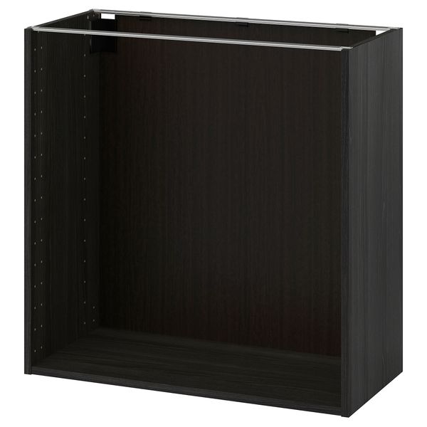Каркас напольного шкафа, под дерево черный, 80x37x80 см IKEA METOD МЕТОД 902.056.29 - схема-чертеж с размерами