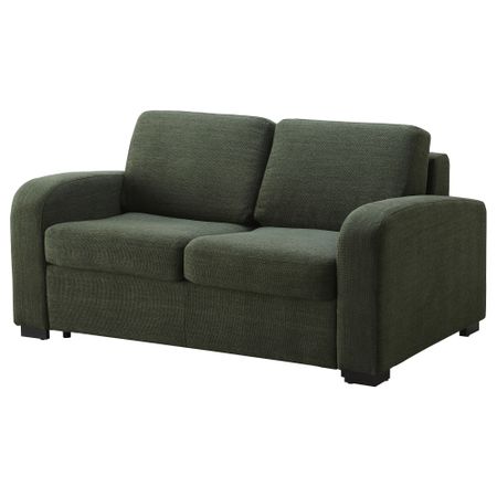 Диван-кровать 2-местный ИНГЕЛЬСТАД / ЛЭННЭС, Хенста зеленый