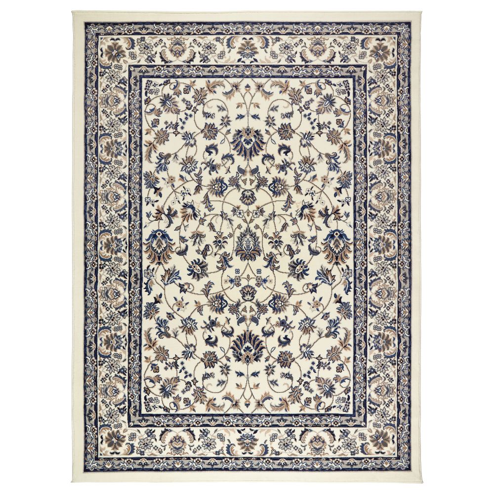 Ковер, короткий ворс ВАЛЛОБИ, бежевый, синий - фото 1