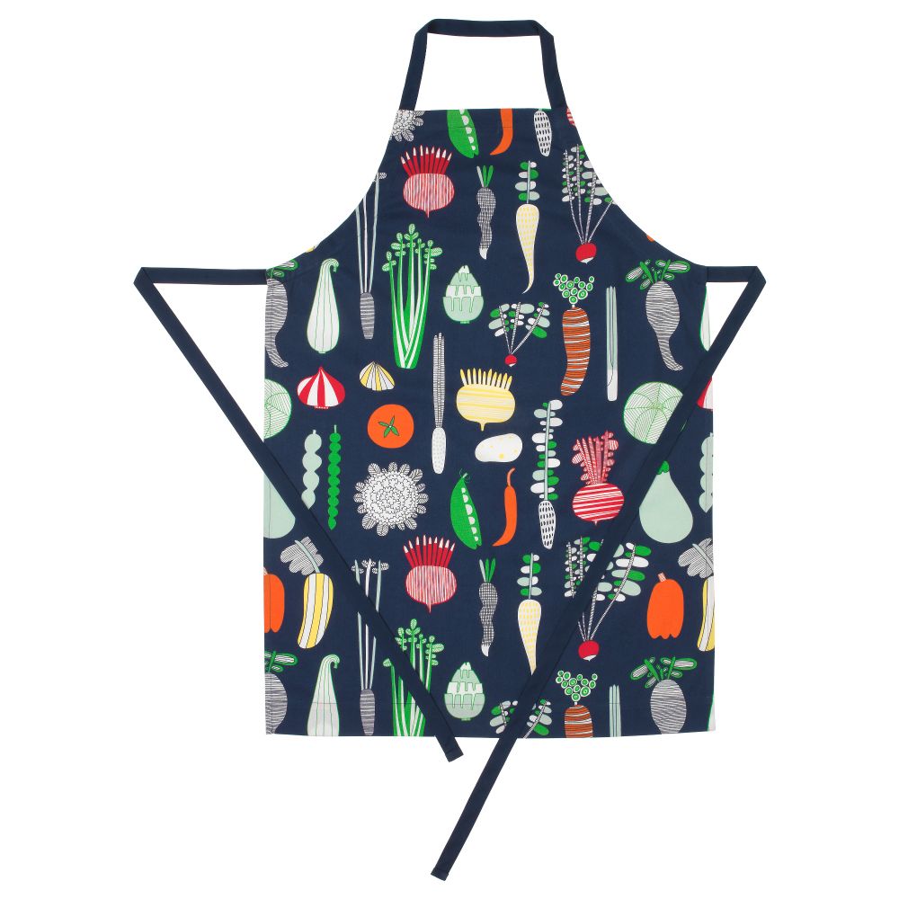 Фартук ГУДЛЁК, темно-синий, овощи - фото 1