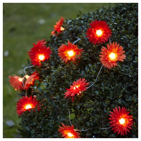 Украшение для гирлянды СОЛВИДЕН, цветок красный