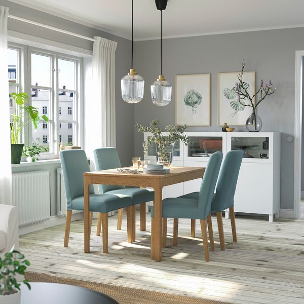 Стол и 4 стула, под дуб/Льюнген светло-зеленый 120/180 см IKEA EKEDALEN ЭКЕДАЛЕН / BERGMUND БЕРГМУНД 794.084.83 - фото 2