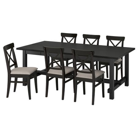 Стол и 6 стульев IKEA INGOLF ИНГОЛЬФLF ИНГОЛЬФ, NORDVIKEN НОРДВИКЕН 895.716.28
