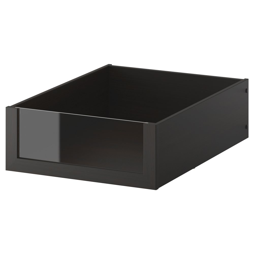 Ящик со стеклянной фронтальной панелью КОМПЛИМЕНТ, черно-коричневый - фото 1