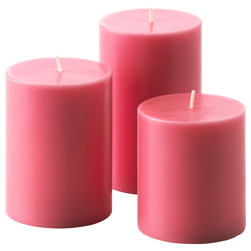 Формовая свеча, ароматическая, 3 шт НИКЭР, садовые плоды, красный - фото 1