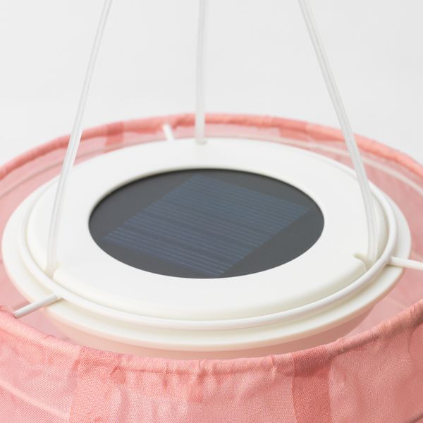 Подвесная светодиодная лампа, для сада/розовый 46 см IKEA СОЛВИДЕН 304.547.73 - фото 2