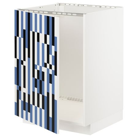 Напольный шкаф для раковины, белый, Иттербин с печатным рисунком 60x60 см IKEA МЕТОД 192.870.16