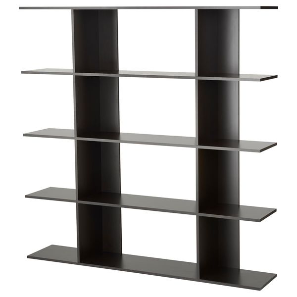 Стеллаж ХОРДА, черно-коричневый (155x155 см) - схема-чертеж с размерами