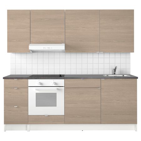 Кухня, под дерево серый 220x61x220 см IKEA КНОКСХУЛЬТ 591.841.77