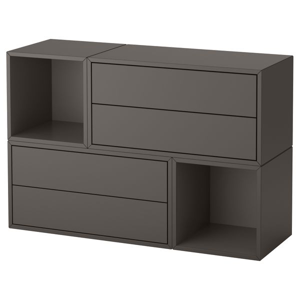 Комбинация настенных шкафов, 105x35x70 см, темно-серый IKEA EKET 491.910.41 - фото 2