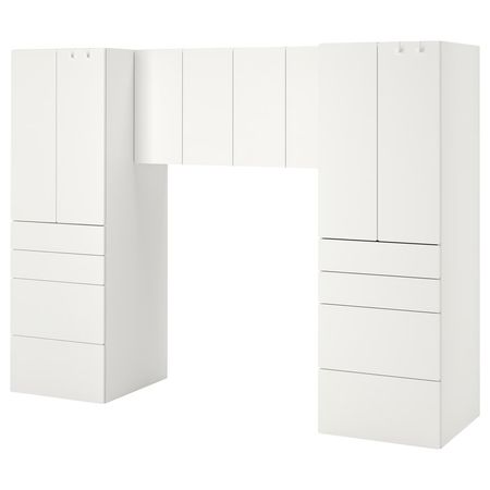 SMÅSTAD / PLATSA Комбинация д/хранения - белый/белый 240x57x181 см