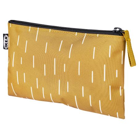 Сумочка для аксессуаров, 20x12 см, желтый IKEA NYSKÖRDAD НЮСКЁРДАД 005.620.62
