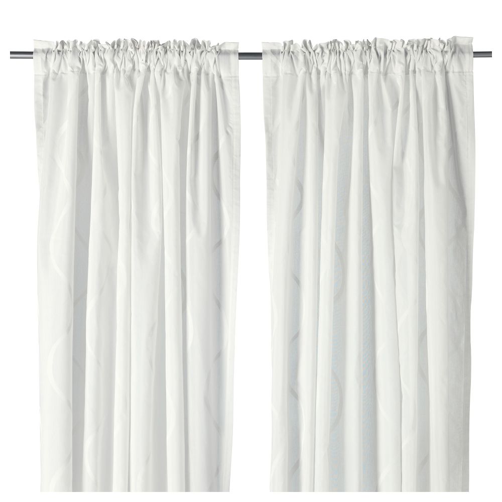 Гардины, 1 пара ХИЛЛЬМАРИ, белый (145x300 см) - фото 1
