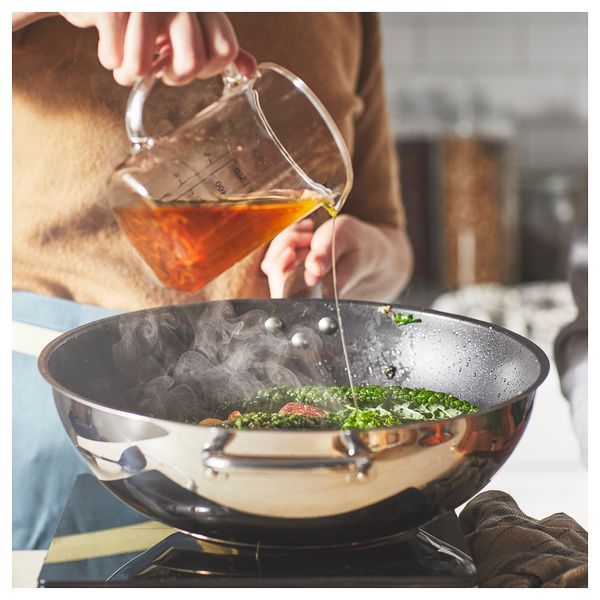 Вок-сковорода, 32 см, нержавеющая сталь, антипригарное покрытие IKEA IKEA 365 + HJÄLTE ИКЕА 365 + ЙЭЛТЕ 004.842.67 - фото 4