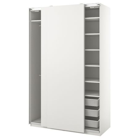 Гардероб, белый 150x66x236 см IKEA PAX ПАКС / HASVIK ХАСВИК 394.780.05