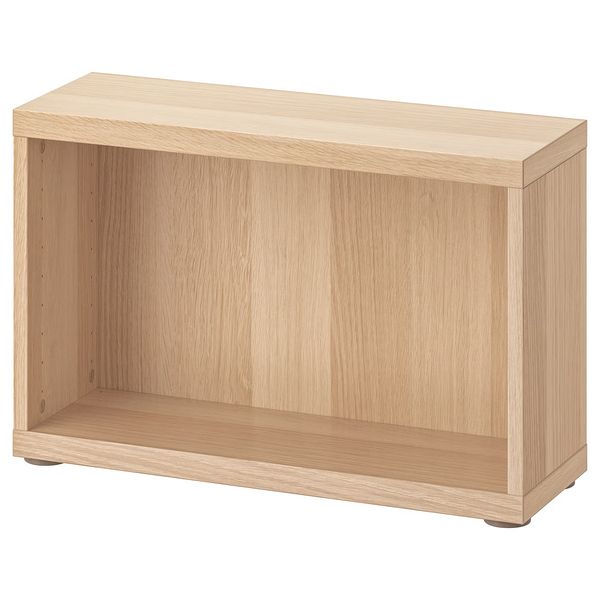 BESTÅ Каркас - под беленый дуб 60x20x38 см - схема-чертеж с размерами