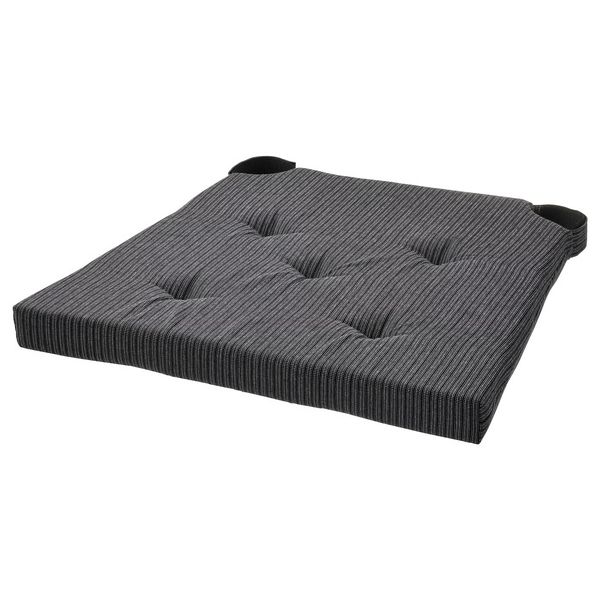 JUSTINA Подушка на стул - чёрный 42/35x40x4 см - фото 1