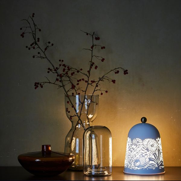 Настольная лампа, светодиодная, белый/желтая медь IKEA SOLSKUR СОЛЬСКУР 304.408.42 - схема-чертеж с размерами