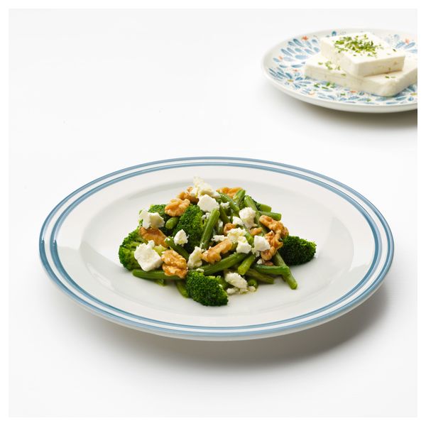 Тарелка ФИНСТИЛТ, белый с оттенком, синий (28 см) - фото 2