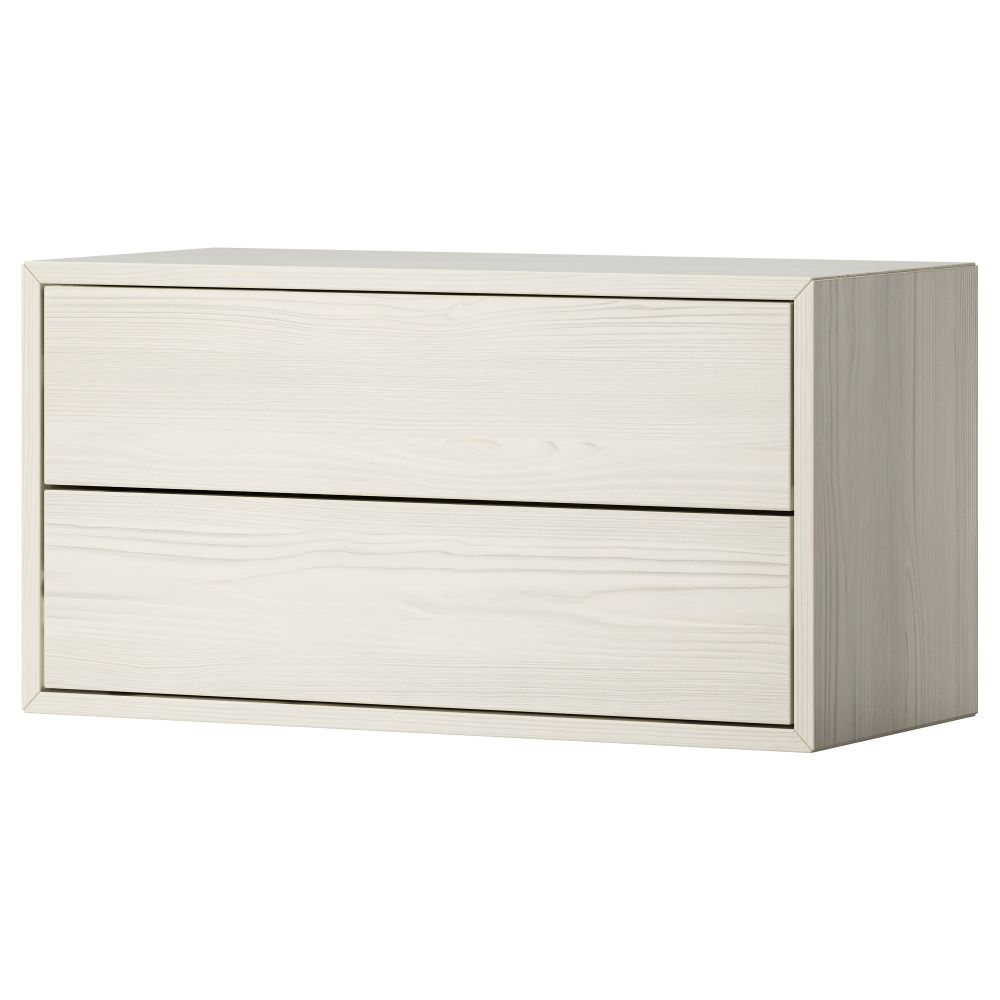 Навесной шкаф с 2 ящиками ВЭЛЬЕ, лиственница белый (68x35 см) - фото 1