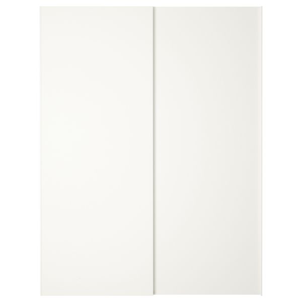 Пара раздвижных дверей ХАСВИК, белый - схема-чертеж с размерами