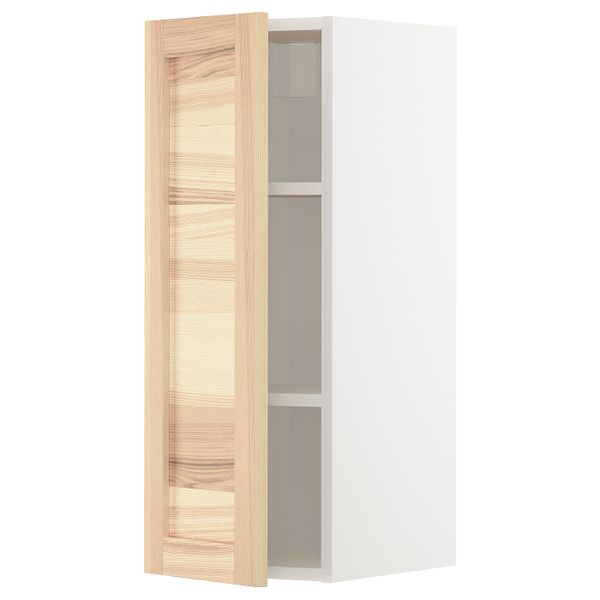 Шкаф навесной с полкой, белый/Торхэмн ясень 30x80 см IKEA METOD МЕТОД 293.015.97 - схема-чертеж с размерами
