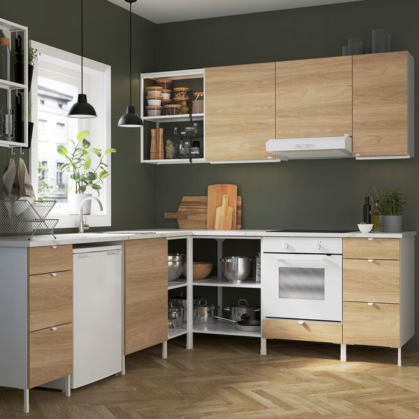 Угловая кухня, белый, под дуб IKEA BEGIVENHET БЕГИВЕНХЕТ 793.380.27 - фото 3